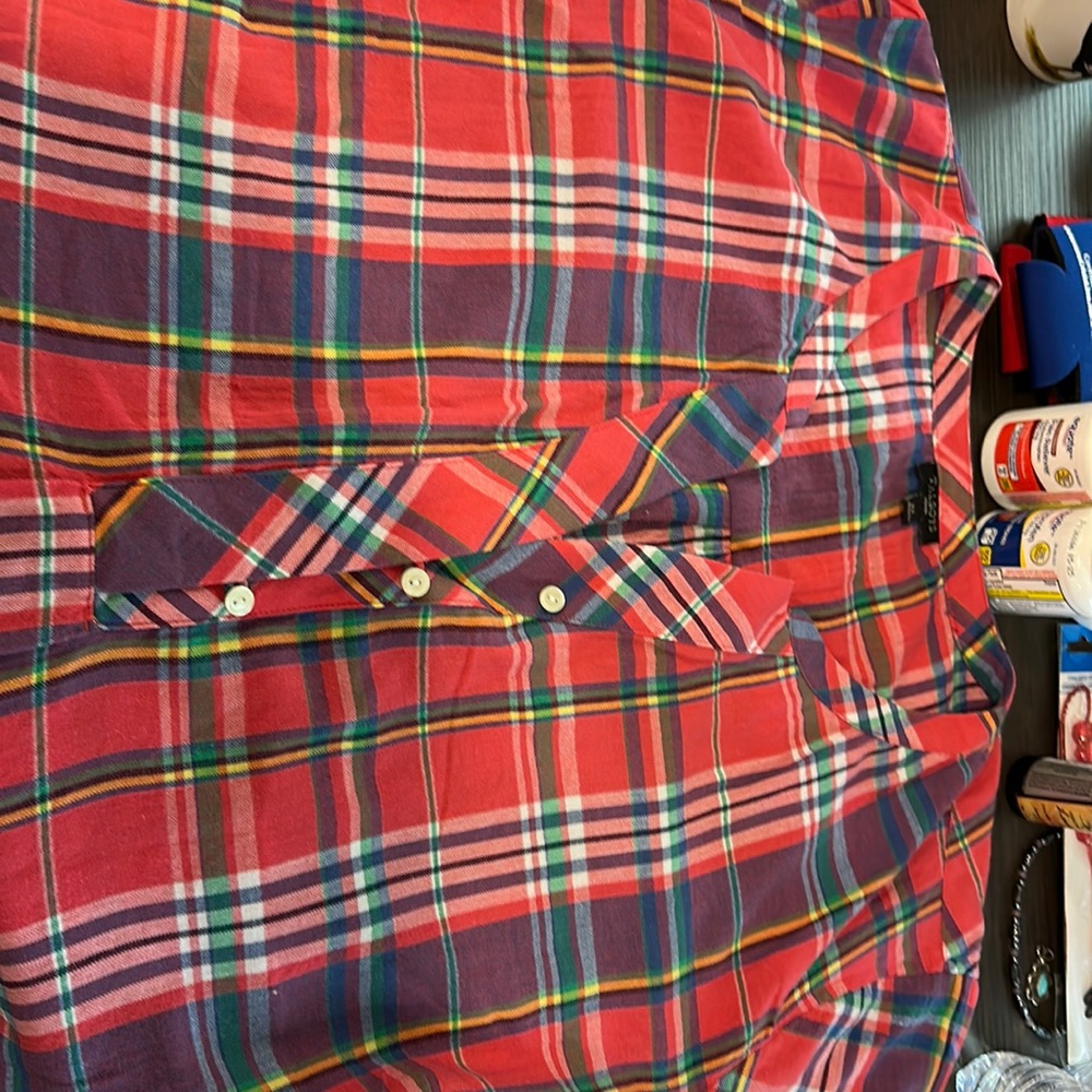 Talbots 2x tunic- red, purple, green